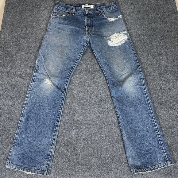 Levi's Other - Levis 517 Jeans Mens 34x36 (34x32.5) Blue Bootcut Denim Y2K Western Distressed